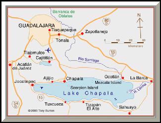 Map of Lake Chapala